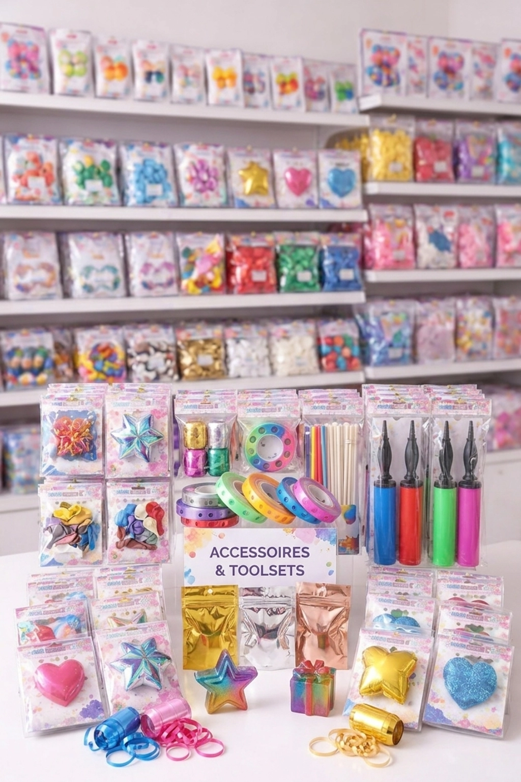 Accessories to create cheerful balloon decorations