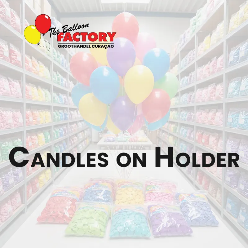 Kaarsen op Houder - The Balloon Factory Groothandel Curacao