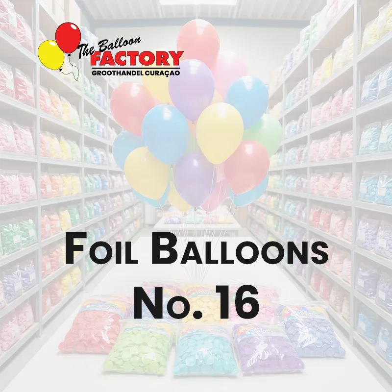 Folie Ballonnen No16 - The Balloon Factory Groothandel Curacao_