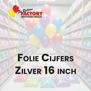 Folie Cijfers Zilver 16 inch - The Balloon Factory Groothandel Curacao Folie Cijfers Zilver 16 inch - The Balloon Factory Groothandel Curacao