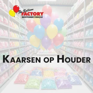 Kaarsen op Houder - The Balloon Factory Groothandel Curacao