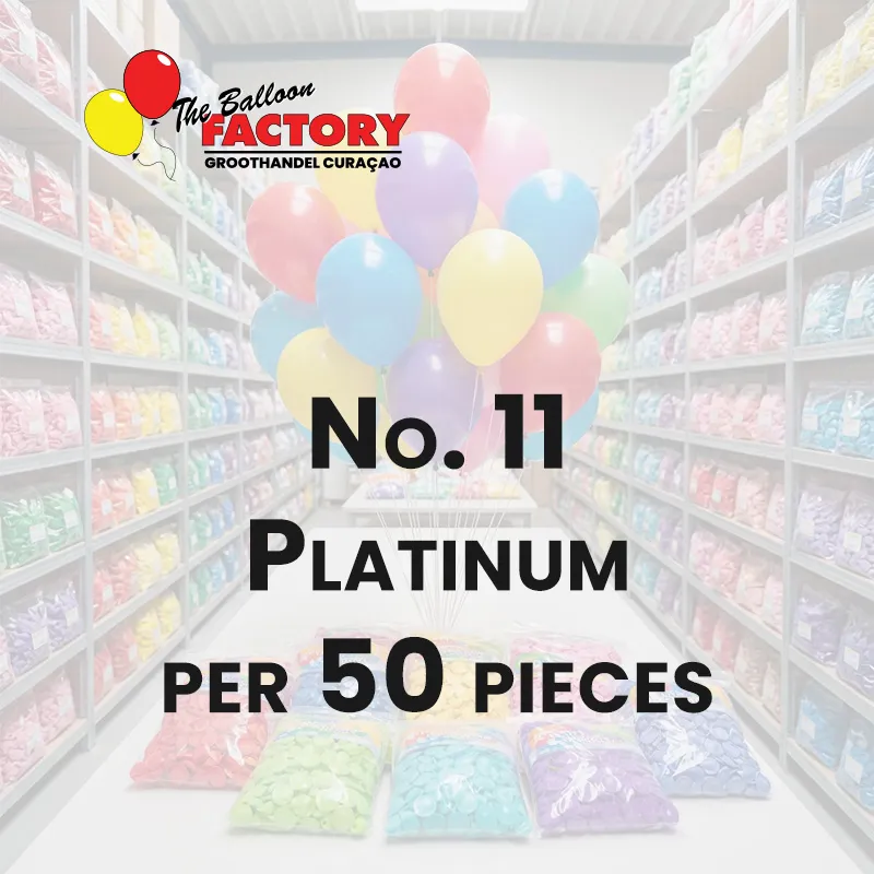 No. 11 Platinum per 50 stuks - The Balloon Factory GroothandelmCuraçao