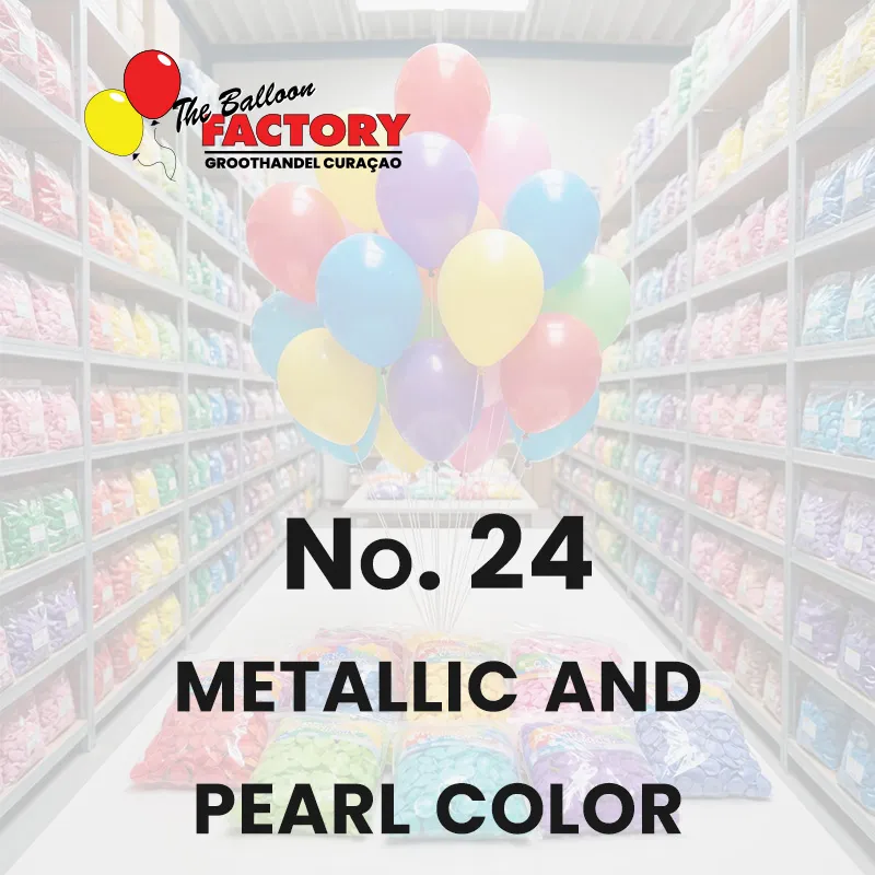 no24 metallic en parel met kopkaart The Balloon Factory Curacao