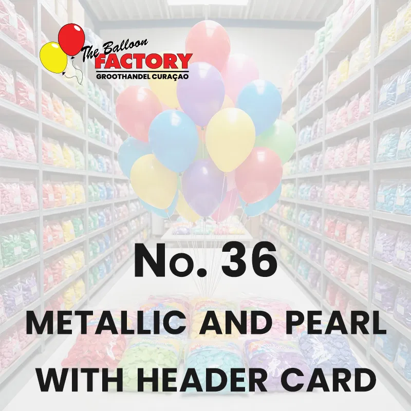 No. 36 metallic en parelt met kopkaart The Balloon Factory Curacao copy