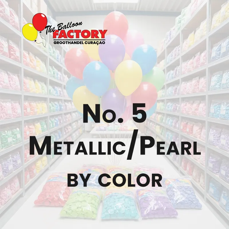 No. 5 Metallic_Parel op kleur - The balloon factory Groothandel Curaçaoo