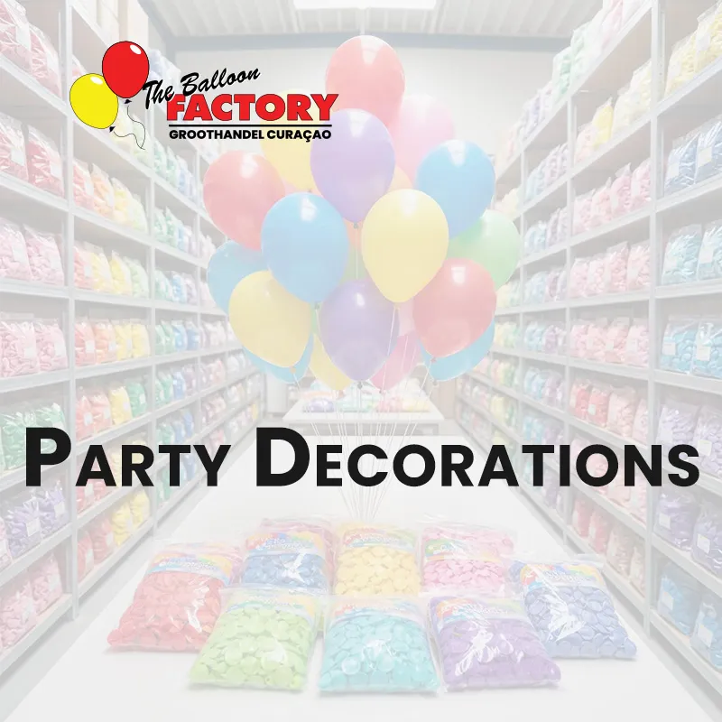 Feest Aankleding - The Balloon Factory Groothandel Curacao