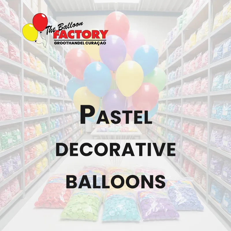 Pastel decoration balloons - The Balloon Factory GroothandelmCuraçao