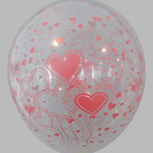 The-Balloon-Factory-Bedrukte-Ballonnen-1069 Ballon no. 12 transparant met harten