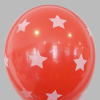 Ballon no. 12 dieprood met grote witte sterren