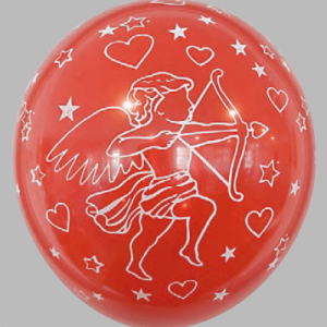 The-Balloon-Factory-Bedrukte-Ballonnen-1108 Ballon no. 12 rood en wit met Cupido
