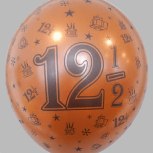 The-Balloon-Factory-Bedrukte-Ballonnen-131812 Ballon no. 14 metallic koper met cijfer 12½