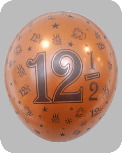 The-Balloon-Factory-Bedrukte-Ballonnen-131812 Ballon no. 14 metallic koper met cijfer 12½
