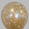 The-Balloon-Factory-Bedrukte-Ballonnen-1397 Ballon no. 14 metallic assorti kleuren met sterren
