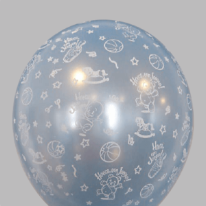 The-Balloon-Factory-Bedrukte-Ballonnen-1562 Balloon No. 14, pearl light blue with “Hoera een jongen”