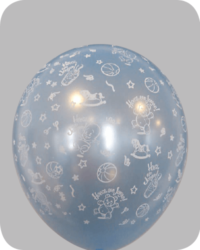 The-Balloon-Factory-Bedrukte-Ballonnen-1562 Balloon No. 14, pearl light blue with “Hoera een jongen”