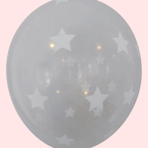 Ballon no. 12 transparant met sterren