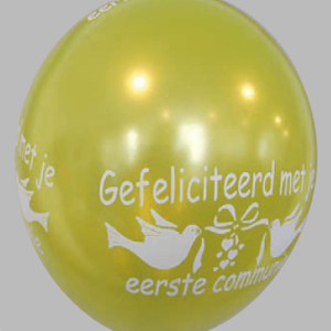 The-Balloon-Factory-Bedrukte-Ballonnen-1599 Ballon no. 14 parel appelgroen met Communie