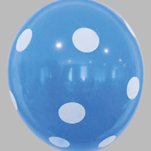 The-Balloon-Factory-Bedrukte-Ballonnen-16660 Ballon no. 12 deco zwart met stippen