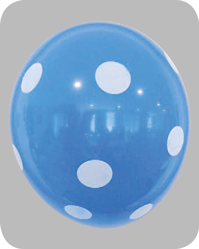 The-Balloon-Factory-Bedrukte-Ballonnen-16660 Ballon no. 12 deco violet met stippen