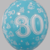 Ballon no. 12 pastel/deco assorti met cijfer 40
