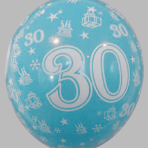 The-Balloon-Factory-Bedrukte-Ballonnen-1699 Ballon no. 12 pastel/deco assorti met cijfer 4