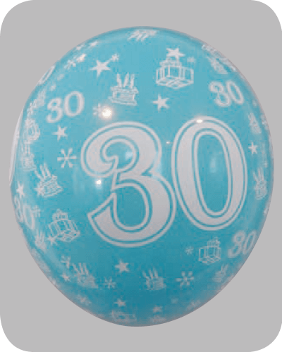 The-Balloon-Factory-Bedrukte-Ballonnen-1699 Ballon no. 12 pastel/deco assorti met cijfer 1