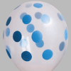 Ballon no. 16 kristal transparant DC met stippen/dots geel
