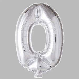 The-Balloon-Factory-Folie-Ballonnen-6050 FOLIEBALLON NO. 16 ZILVER CIJFER NO. 0