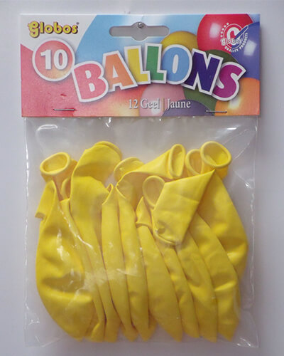 The-Balloon-Factory-Klein-Verpakkingen-2085 DECORATIEBALLONS - GEEL