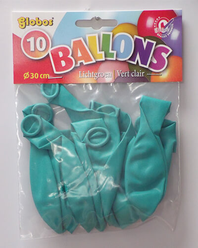 The-Balloon-Factory-Klein-Verpakkingen-2086 DECORATIEBALLONS - LICHTGROEN