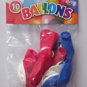DECORATIEBALLONS - ROOD/WIT/BLAUW