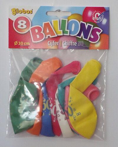 The-Balloon-Factory-Klein-Verpakkingen-2176 NUMBER BALLOONS 50