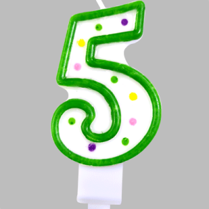The-Balloon-Factory-Party-Products-GP5105 Candle on holder no. 5