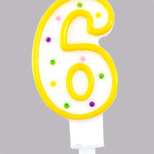 Candle on holder no. 6