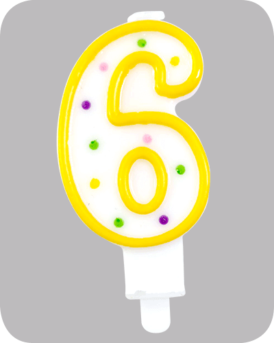 The-Balloon-Factory-Party-Producten-GP5106 Candle on holder no. 6