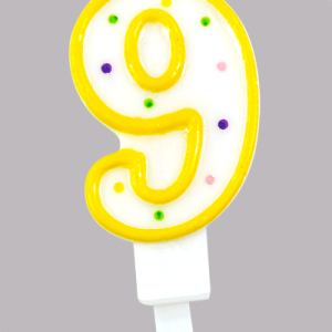 Candle on holder no. 9