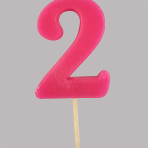 Candle on stick no. 2 Rosé