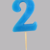 Candle on stick no. 2 Blue