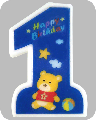 The-Balloon-Factory-Party-Producten-GP5115 Blue candle on holder: My 1st Birthday
