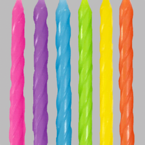 Set of candles with holders