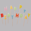 Set kaarsen op prikkers "Happy Birthday"