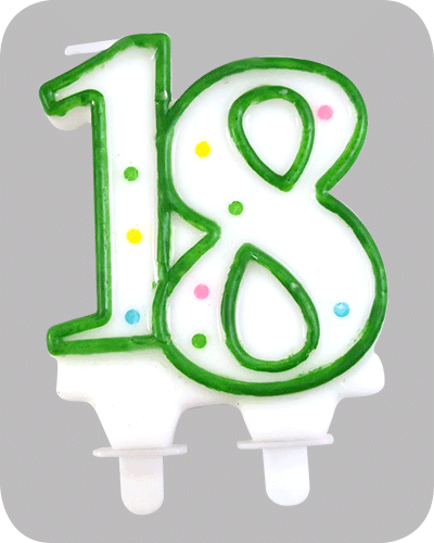 The-Balloon-Factory-Party-Products-GP5118 Candle on holder no. 18