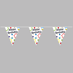 Papieren slinger "Happy Birthday"