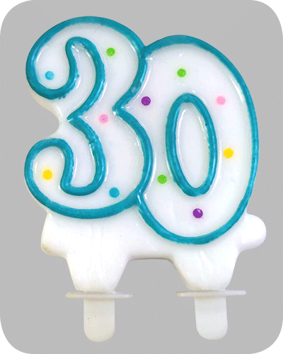 The-Balloon-Factory-Party-Producten-GP5130 Candle on holder no. 30