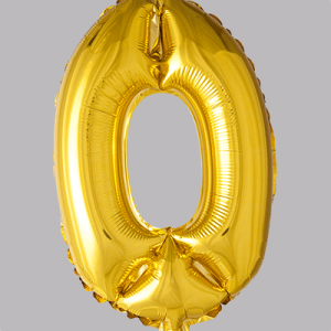 the-balloon-factory-cijfer-folie-ballonnen-6300 FOIL BALLOON No. 0 Gold 16 inch