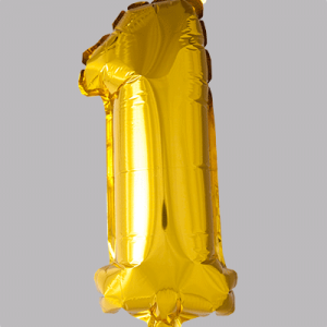 the-balloon-factory-cijfer-folie-ballonnen-6301 FOIL BALLOON No. 1 Gold 16 inch