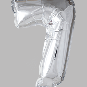 the-balloon-factory-cijfer-folie-ballonnen-6317 FOIL BALLOON No.7 Silver 16 inch