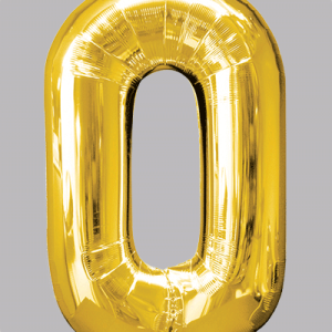 the-balloon-factory-cijfer-folie-ballonnen-6320-6340 FOIL BALLOON Gold 34 inch No. 0