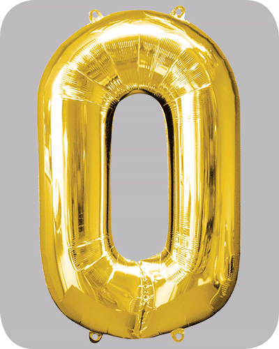 the-balloon-factory-cijfer-folie-ballonnen-6320-6340 FOLIEBALLON Goud 42 inch No. 0