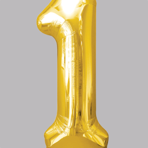 the-balloon-factory-cijfer-folie-ballonnen-6321-6341 FOIL BALLOON Gold 34 inch No. 1
